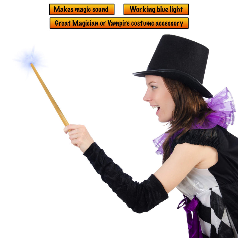 [AUSTRALIA] - Skeleteen Light Up Magic Wand - Pretend Play Witch And Wizard Wand With Lights And Sounds - 1 Piece 
