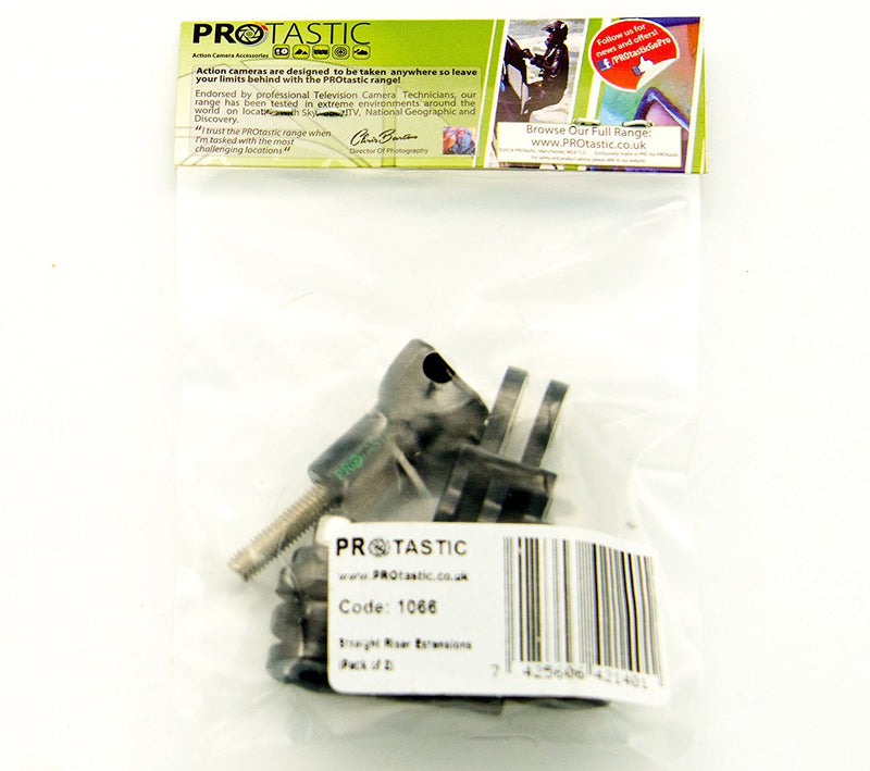 PROtastic Straight Riser Extensions (Pack of 2) for Gopro, Xiaomi, Sjcam & Action Cameras No Twist When Raising