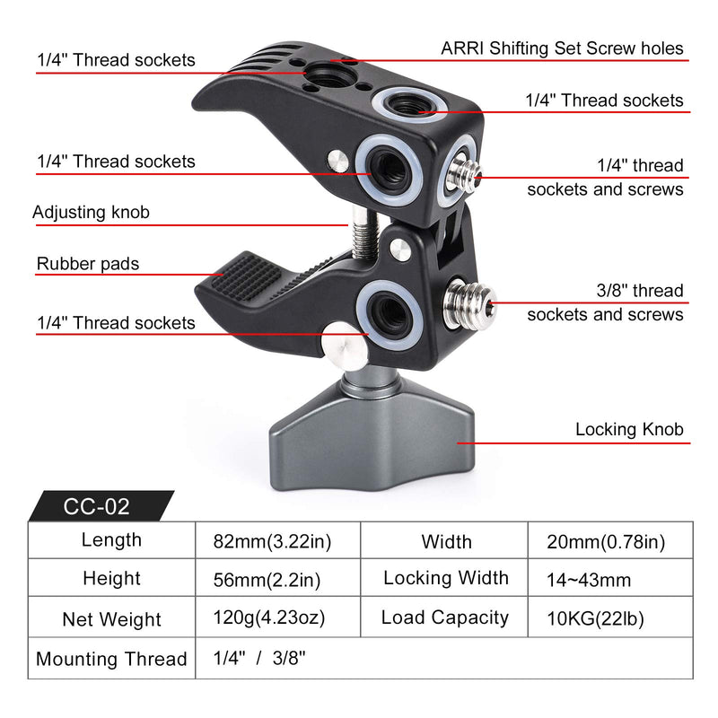 SUNWAYFOTO CC-02 Super Clamp