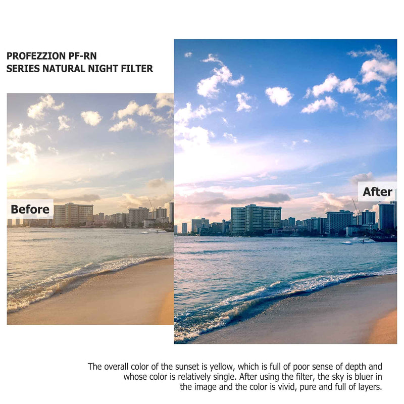[AUSTRALIA] - PROfezzion 67mm Light Pollution Filter, Natural Night Filter for Canon EF-S 18-135mm f3.5-5.6 USM Lens, RF 24-105mm F4-7.1 Lens for Sony FE 24-70mm f4 Lens & Other Lenses with 67mm Filter Thread 