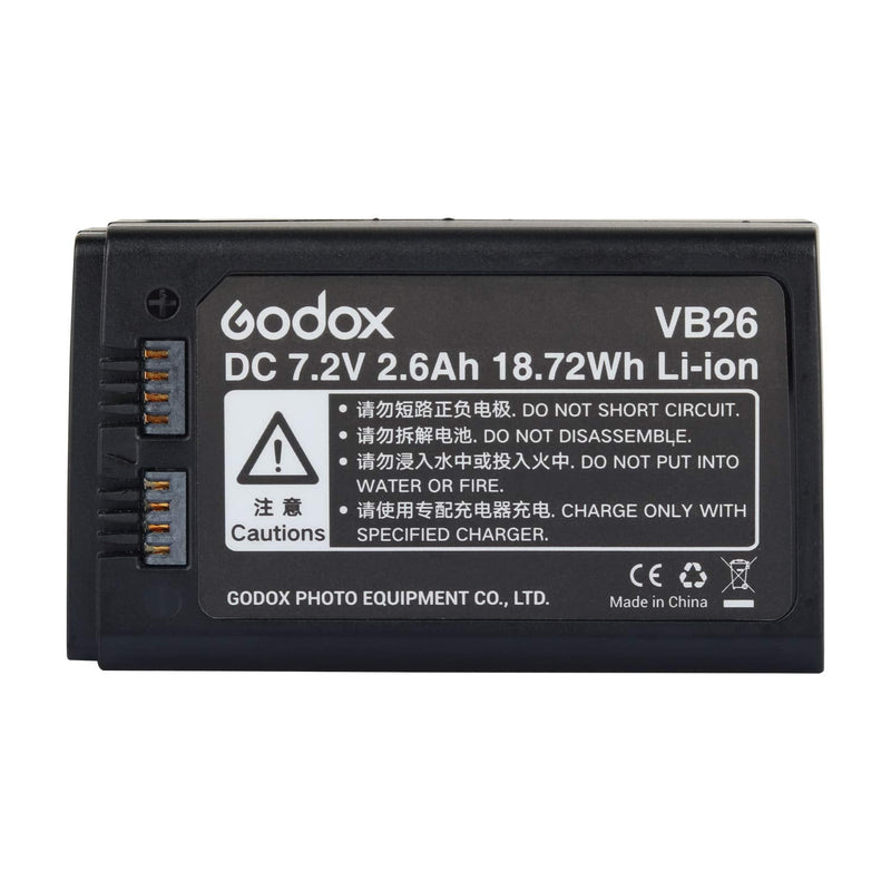 Fomito Godox VB26 DC 7.2V 2600mAh Lithium Battery Power Pack for Godox V1-C/N/S/O/F Flash
