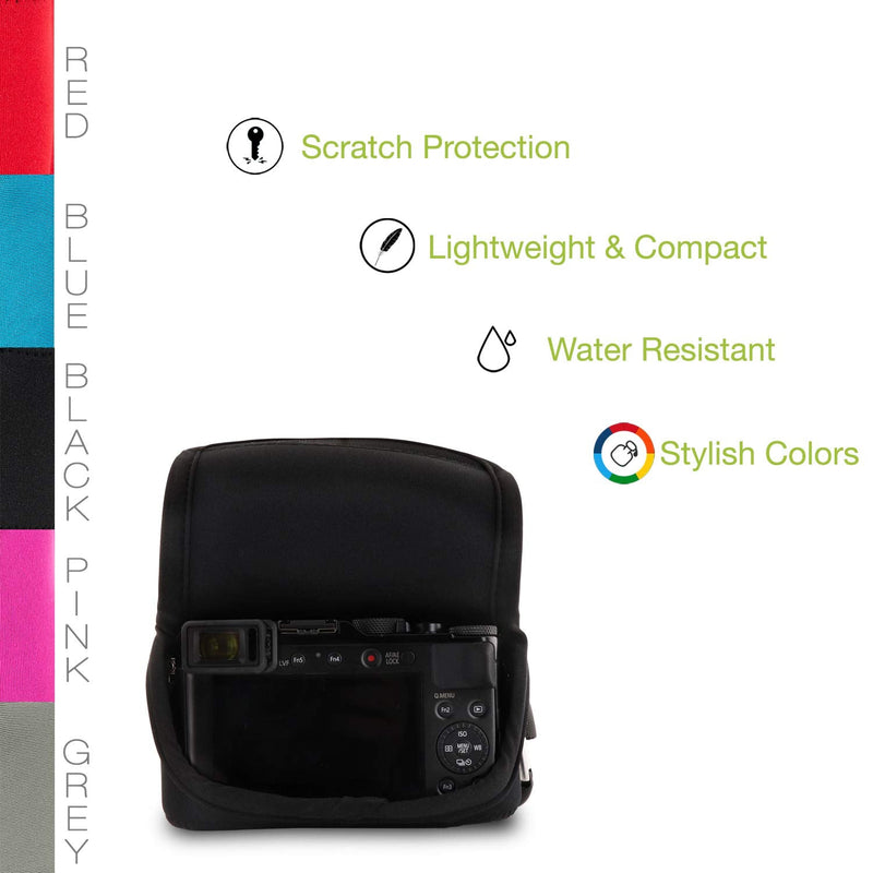 MegaGear MG1579 Ultra Light Neoprene Camera Case Compatible with Leica D-Lux 7, D-Lux (Typ 109) - Black One Size
