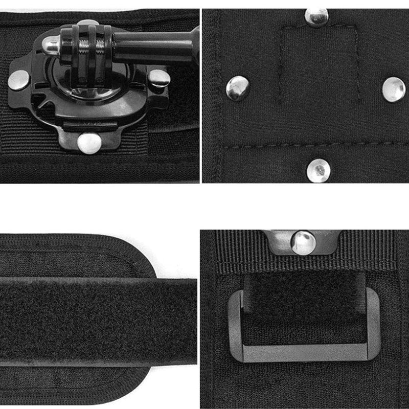 Walway Adjustable 360 Degree Rotation Wrist Strap Mount with Screw for GoPro Hero 8/ 7/ 6/ 5/ 5 Session/ 4 Session/ 4, DJI OSMO Action, Xiaoyi, AKASO and Other Action Cameras