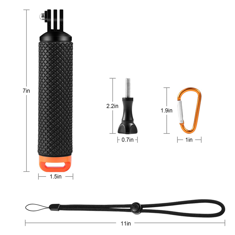 Yullmu Floating Hand Grip, Waterproof Pole Mount for GoPro Hero 9/8/7/6/5/4/3/3+/2/1 Session, Handle Mount Accessories for Fusion AKASO DJI Osmo Action Cameras