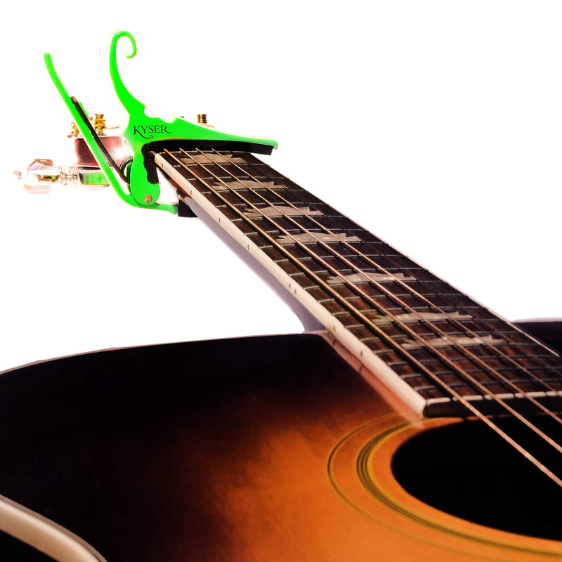 NEON COLLECTION Kyser Quick-Change Capo for 6-string acoustic guitars (Neon Green) Neon Green