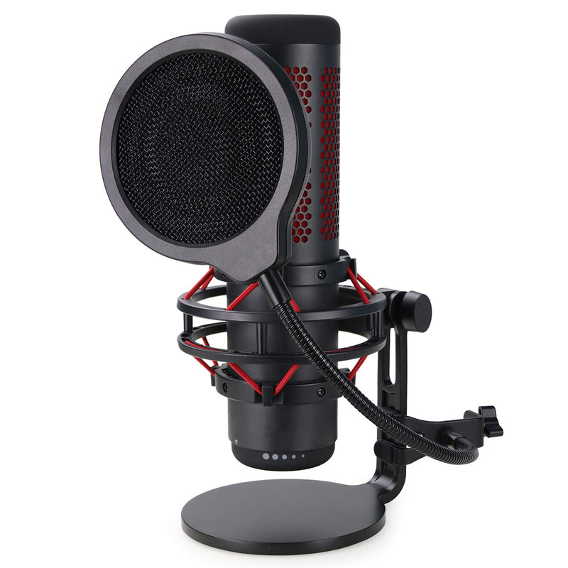 HyperX QuadCast Mic Pop Filter - Professional Microphone Metal Windscreen 4 Inch 3 Layers Pop Screen Suitable for HyperX QuadCast S Mic by YOUSHARES