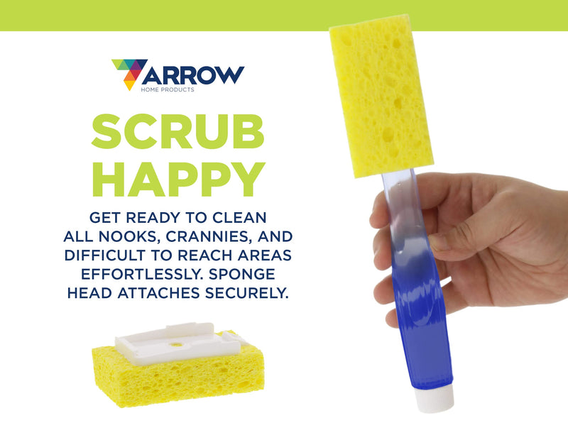 Arrow Plastic Dish Sponge with Handle, 2 Count