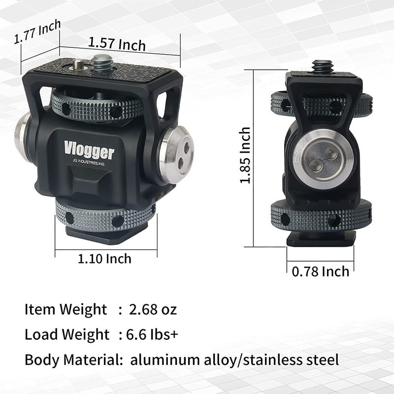 ANDYCINE Field Monitor Holder with Cold Shoe and Bounce Locating Pin for 5inch and 7inch Monitor Tilt 180 Degree Swivel 360 Degree 6.6lbs Load Weight