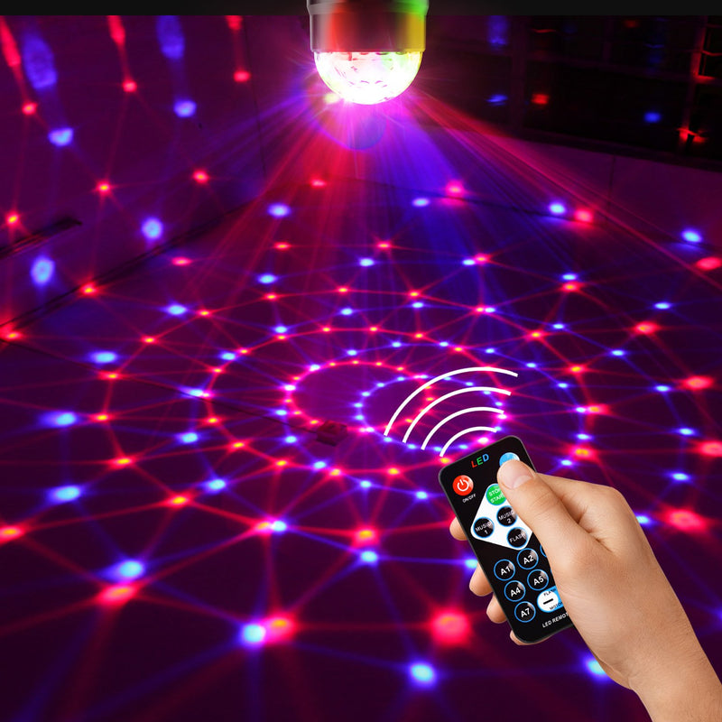 Upgrade Full Colours Disco Ball Light dj Light Show Light RGBW led Mini Party Light Christmas Decoration Light Gift Light Magic Light Sound Activated Automatic Strobe Lights with Remote