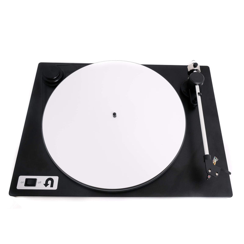 Acrylic Turntable Mat - White - LP Slipmat with Record Label Recess