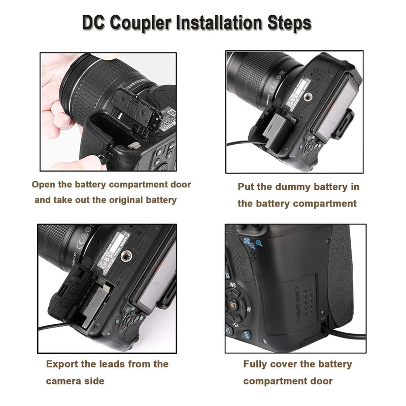 TKDY ACK-E10 DR-E10 DC Coupler USB-C AC Power Adapter Kit Replacement for Canon LP-E10 Battery LC-E10 Charger, EOS Rebel T7 T6 T5 T3, Kiss X50 X70, EOS 1100D 1200D 1300D 1500D 2000D Cameras.