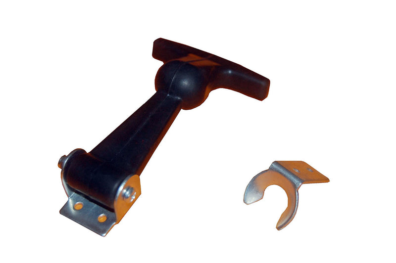 Alwaysuc 4 Packs Elastic Damping hasp - Hasp T-Handle Draw Latches with Brackets for Tool Box, Vehicle Engine, Hood
