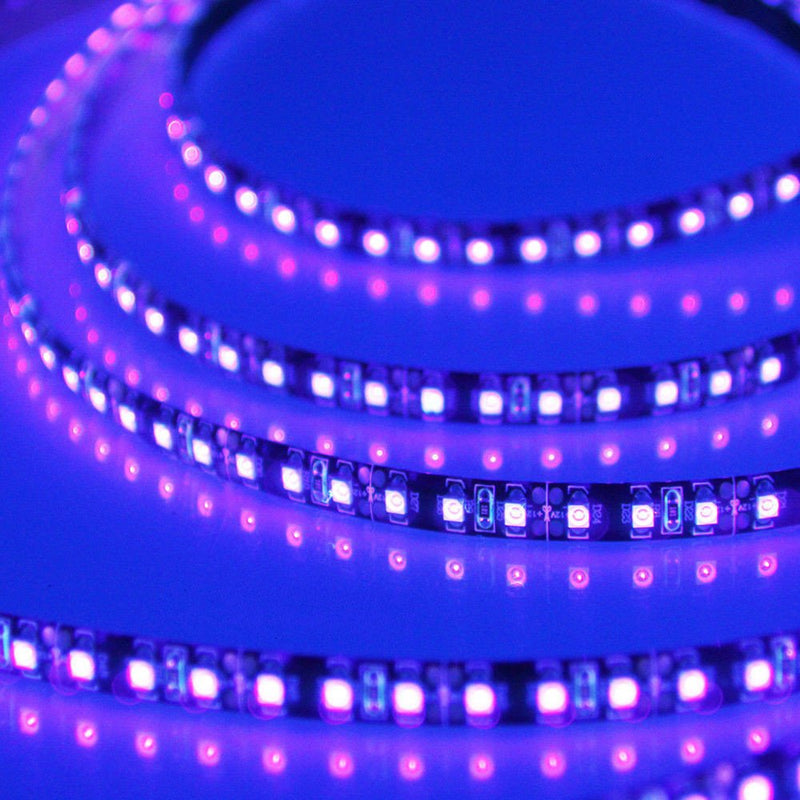 [AUSTRALIA] - Alarmpore(TM) 16.4ft 3528 SMD Blacklight UV Purple 395-405nm 600Leds LED Flexible Strip Rope Waterproof Black PCB Light lamp 12V DC 600Leds Waterproof Black PCB 
