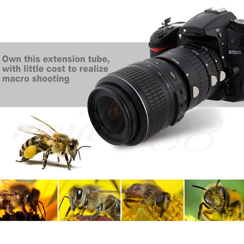 SHOOT Extension Tube Auto Focus Set Macro for Nikon AF AF-S DX FX SLR Cameras Extension Tube for Nikon