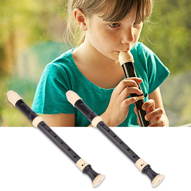 8 Hole Key Of C ABS Soprano Recorder British/German Style Musical Instrument With Cleaning Tool For Perfect Beginner Starter (German Style) German Style