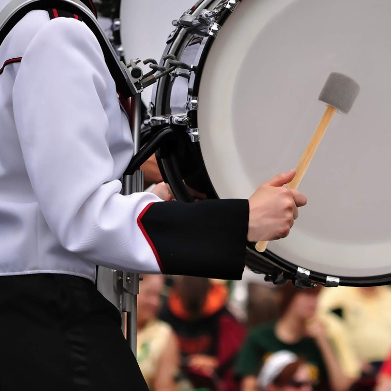 ARTIBETTER 4pcs Bass Drum Mallets Sticks Percussion Mallets Foam Head Drum Mallets for Marching Band