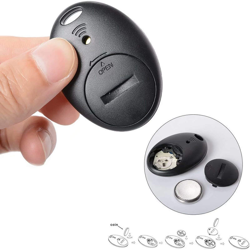 Vodeson KeyTag Key Finder Remote Control Finder, Easy to Use Suitable for The Elderly Key Locator Device,Whistle Phone Keychain Finder,Item Tracker,1 RF Transmitter 2 Receivers
