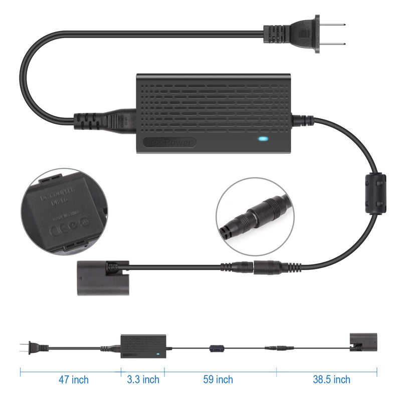 Tengdaxing ACK-E6/ACE6N +DR-E6 DC Coupler LP-E6 Dummy Battery Power Supply Kit for Canon EOS 70D 80D 5Ds 5Ds R 5D Mark II III IV 6D 6D Mark II 7D 7D Mark II 60D 60Da 90D EOS R Cameras