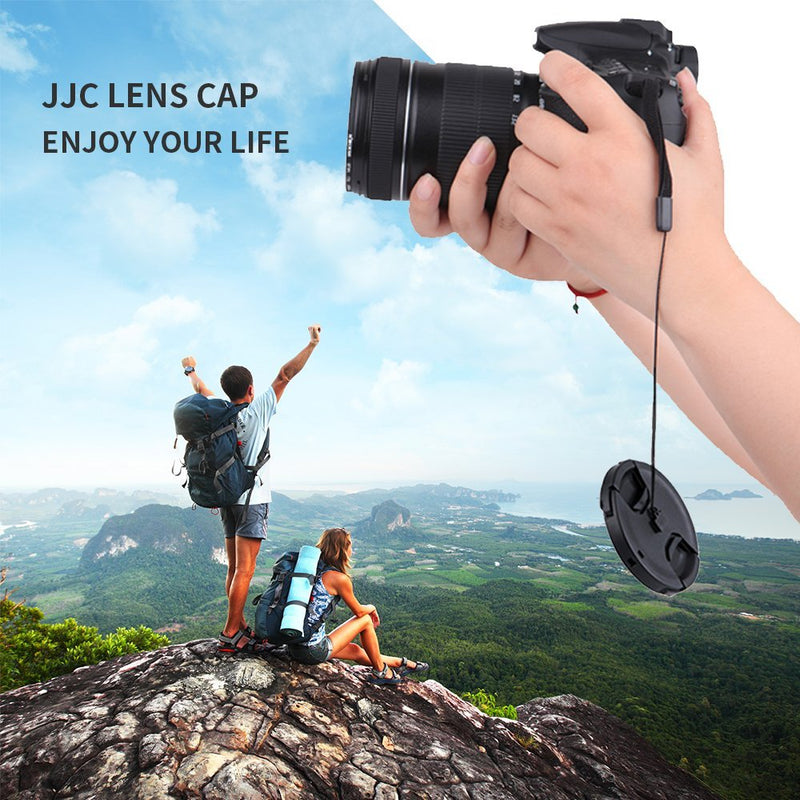 62mm Center Snap-on Lens Cap JJC Camera Front Lens Cover for Canon Nikon Fujifilm Sony Olympus Panasonic Any Lens with 62mm Filter Thread Replaces Original Cap with Free Lens Cap Keeper -2pack 2 packs