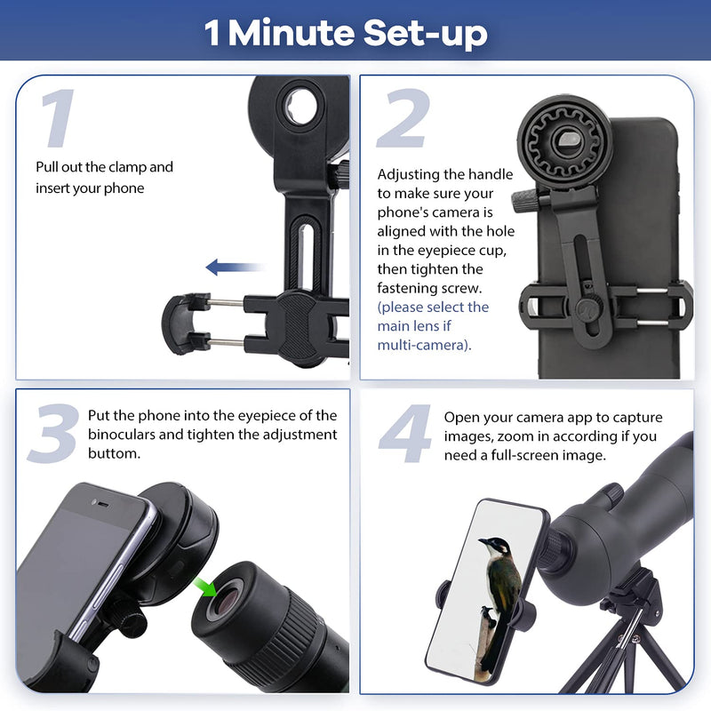 Phone Adapter for Telescope Microscope Lens Adapter, Universal Cell Phone Adapter Mount,Microscope Smartphone Camera Adaptor for Spotting Scopes Binoculars