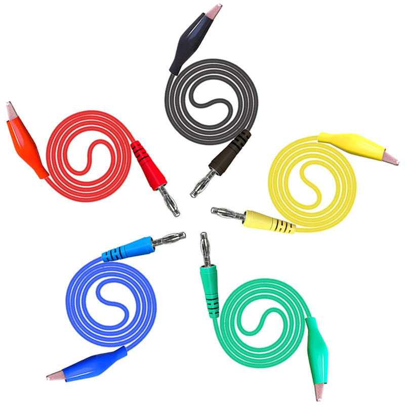 Goupchn Back Probe Kit 20PCS Banana Plug to Copper Alligator Clip Automotive Test Leads Set with 3 Configurations Back Probe Pins for Car Repairing Diagnostic 5 Colors P1920