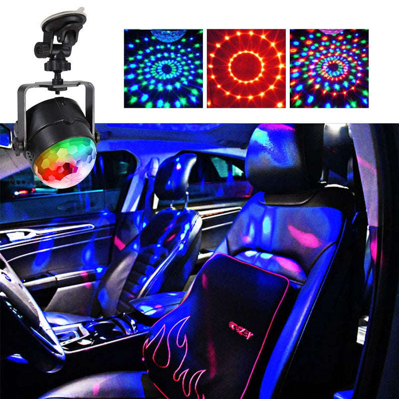 Litake Disco Lights USB, Newest RGB+Pink Yellow White 6W 7 Colours DJ Party Lights Remote Control Sound Activated Mini Car Strobe Light for Festival Bar Club Party Wedding Show Home(1 Pack)