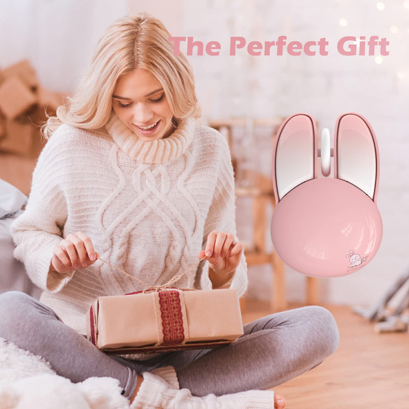 Wireless Silent Mouse, Cute Rabbit Designs, 2.4 GHz with USB Mini Receiver, Opatical Mouse Wireless for Laptop, PC, Computer, Chromebook, Notebook Pink