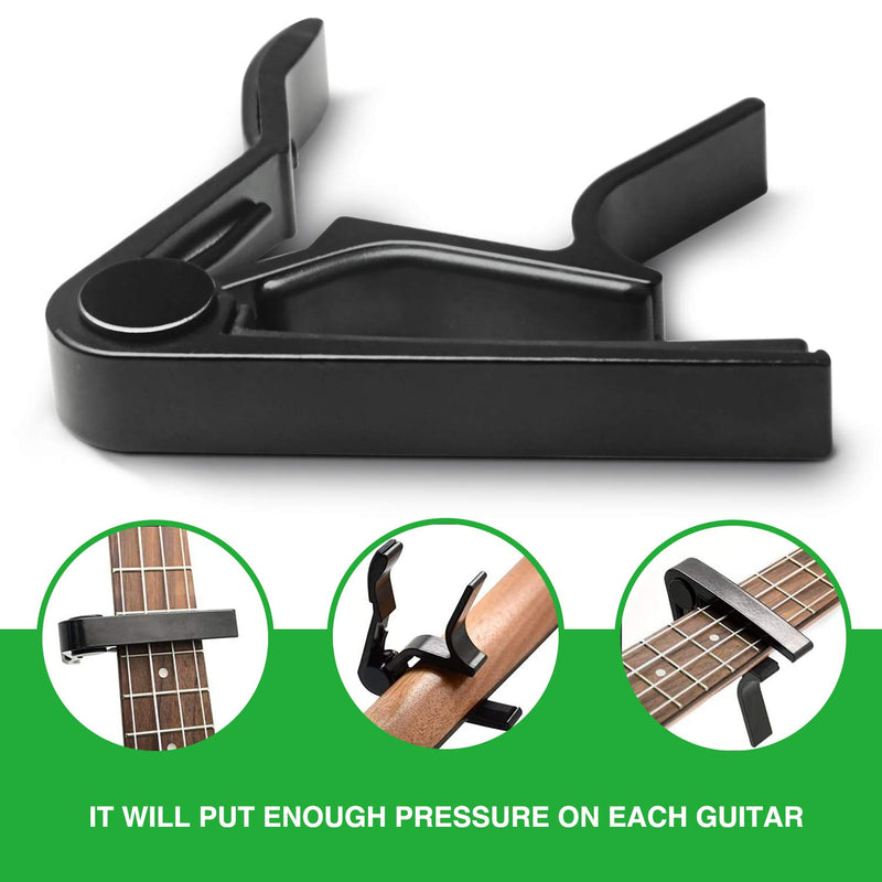 Guitar Capo, 6-String Acoustic & Electric Guitar Capo,SIIWOO Guitar Capo Acoustic(Black)