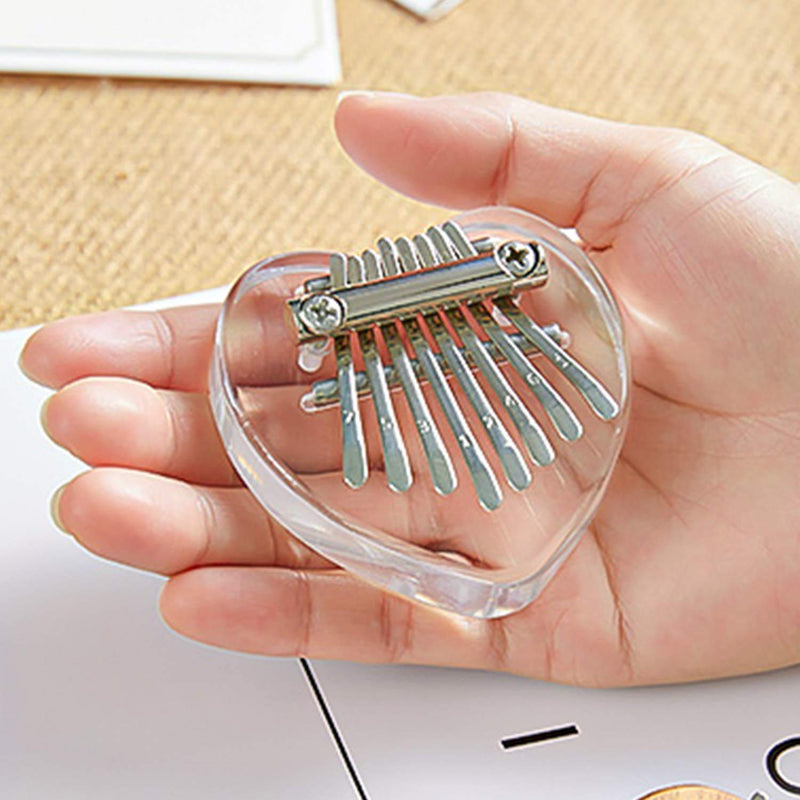 Kikunum Kalimba Portable Finger Piano Musical Instrument Gift for Kids and Adults Beginners Mini 8-Tone Valentine's Day Present