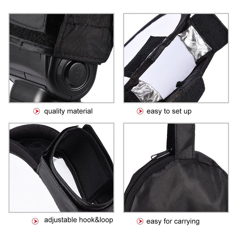 Photography Softbox,Portable Multi-Function Ring Flash Diffuser Speedlite Mini Round Beauty Dish For Speedlight Flashlight Suitable for Macro Photography(30cm)