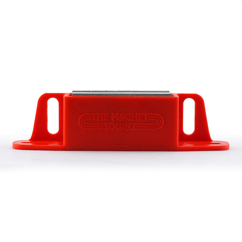 Master Magnetics 07502X2 Magnet Catch, Universal Latch with Strike-Plate, 2-Way Mounting Red, 4.25" Length, 0.938" Width, 1.125" Height, 50 Pounds (Pack of 2)