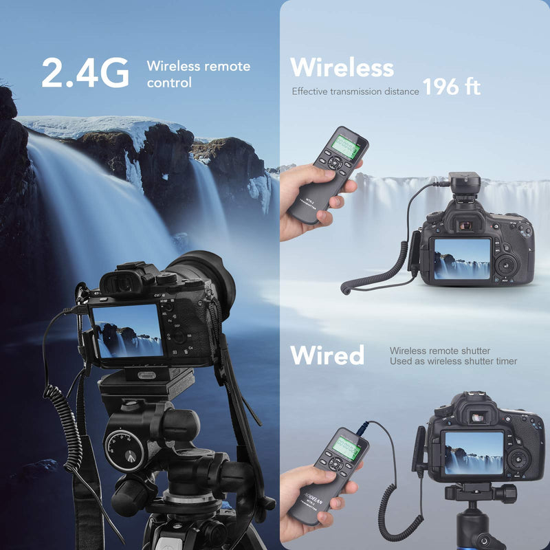 HAOXI AODELAN Camera Wireless Shutter Release Timer Remote Control for Canon EOS R, ROS RP, EOS RA, R6, R5, 80D, 77D, 70D, 250D, 90D, 10D, T7, T6i, T6s, T5i, T4i, T3i, PowerShot SX70H, RS-60 & TC-80N