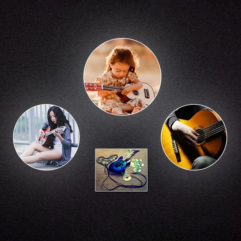 SINBLUE Guitar Starter Kit Including Guitar Picks, Guitar Finger Protectors, Thumb & Finger Picks, Pick Holder, Music Page Clip with Grid Case Storage Box - Strings Instrument Practice