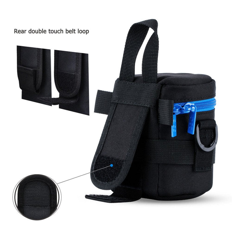JJC Deluxe Lens Case Pouch for Canon EF-S 18-55mm/EF-S 10-18mm/EF 50mm,Nikon AF-S 18-55mm/AF-P 18-55mm/Nikkor 50mm,Fuji Fujinon XF 18-55mm/XF 23mm/XF 16mm and other Lens below 3.07" x 4.92"(D x L) S Size