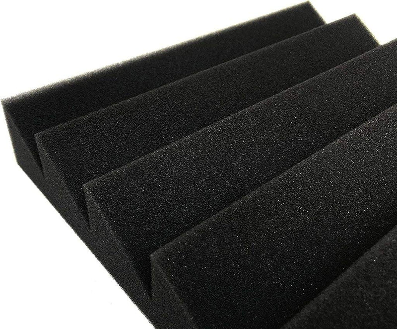 [AUSTRALIA] - Acoustic Foam Panels 2" X 12" X 12" Acoustic Foam Panels, Studio Wedge Tiles, Sound Panels wedges Soundproof Sound Insulation Absorbing (12 Pack, Black) 12 Pack 