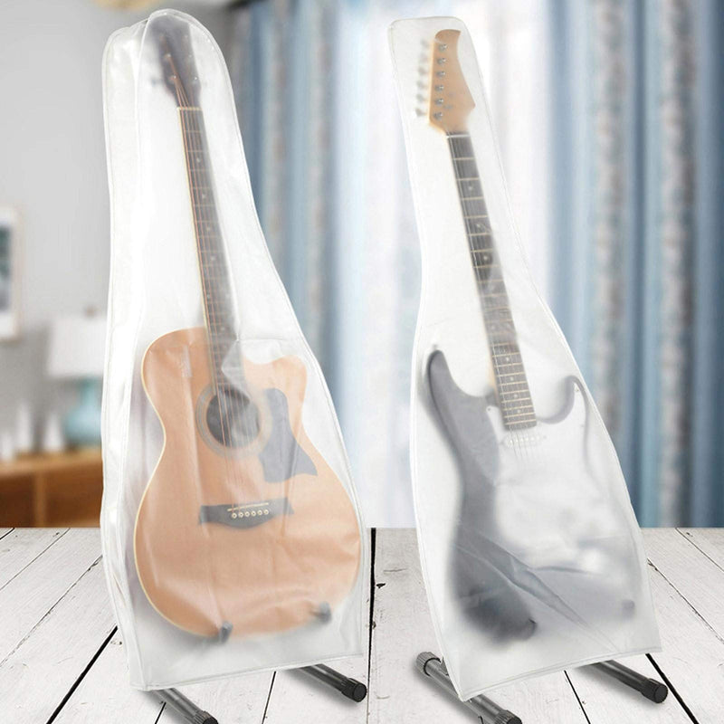 Clear Guitar Shell Case Guitar Dust Cover Durable Washable Dust Protector Guitar Bag Fits Acoustic Guitar Cover Frosted Acoustic Guitar Cover
