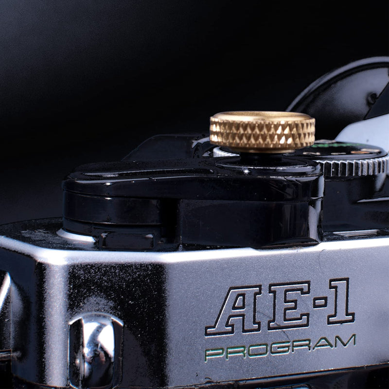 (2 Pack) PIBIETTN Camera Shutter Button, Copper Soft Shutter Release Button Compatible with Fujifilm Fuji Sony Leica Camera Release Button Golden