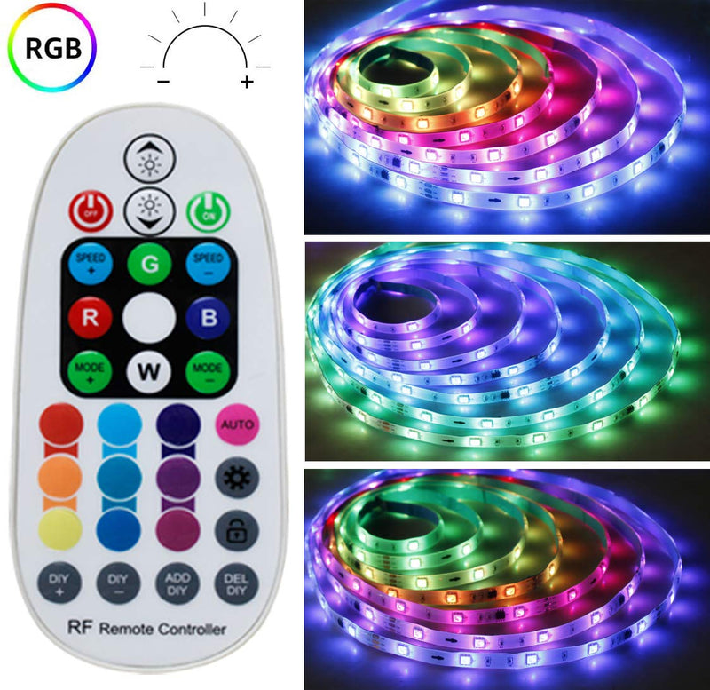[AUSTRALIA] - 50ft LED Strip Lights Superrise Super Long 15m Dazzling Light Strip Dimmable DreamColor LED Rope Light 5050 LEDs Color Changing Tape Lights with RF Controller for Room Kitchen Patio Party Decoration 