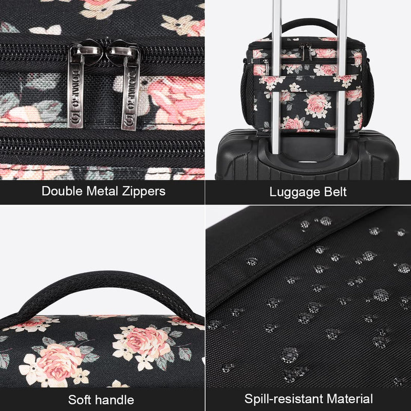 DOMISO Camera Bag Case Waterproof Anti-Shock Shoulder Bag, Flower
