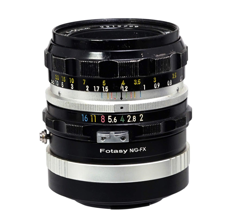 Fotasy Manual Copper Nikon G AFS lens to Fuji X Lens Adapter, Nikon F X-Mount Converter, Compatible with Fujifilm X-Pro3 X-Pro2 X-E2 X-E3 X-A5 X-A7 X-A10 X-T1 X-T2 X-T3 X-T10 X-T20 X-T30 X-T100 X-H1 Nikon G - FX Adapter