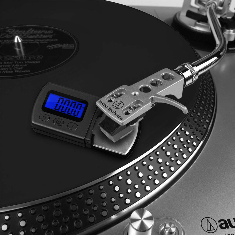 Flexzion Professional Digital Turntable Stylus Tracking Force Gauge Record Player Needle Cartridge Vertical Pressure Weight Scale Vinyl Stylus Alignment w/LCD Backlight f/Tonearm Phono Cartride