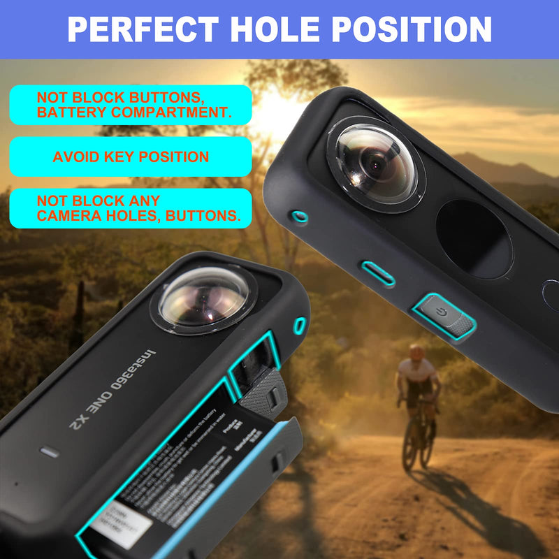 Mounting Bracket for Insta360 ONE X2 Accessories Frame, Protective Case Cage with Lens Cap housing Mount