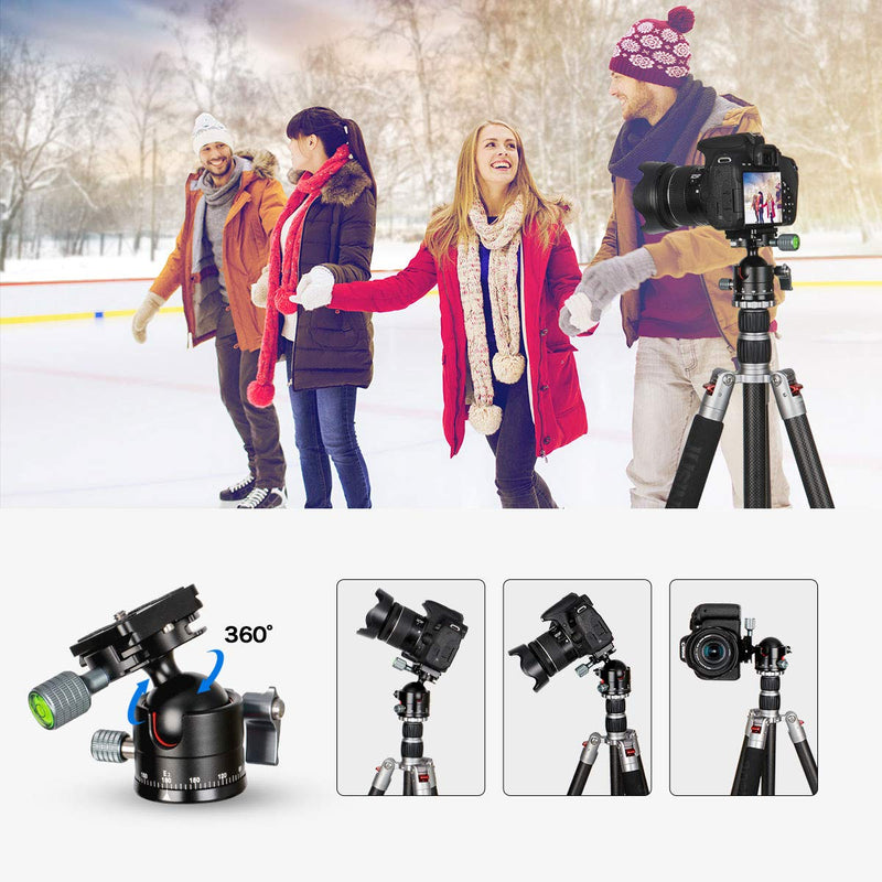 [AUSTRALIA] - Koolehaoda Low Profile Ball Head, Φ36mm Ball Diameter All Metal Tripod Head with 1/4" Screw Arca Swiss Quick Release Plates for DSLR Cameras Tripods Monopods, Max Load 33lbs / 15KG -(E2) 