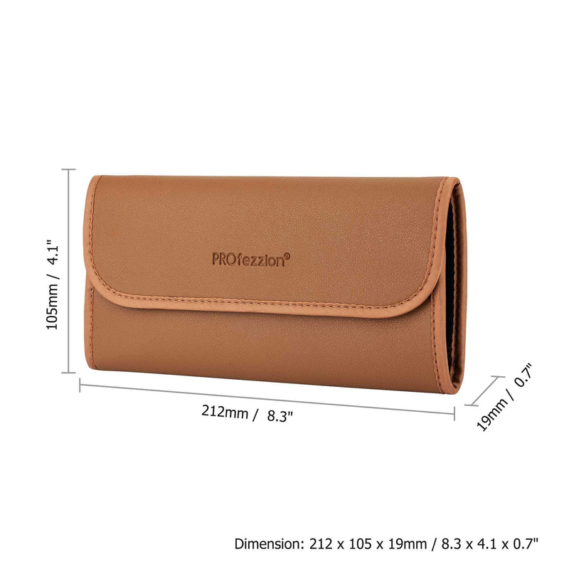 PROfezzion 4-Pocket Foldout Filter Pouch for 82mm Camera Lens Round Filter, Shock Resistant & Anti Scratch Photography Filter Case, Filter Carry Case with Microfiber Cleaning Cloth 4-Pocket for 82mm Lens Filter