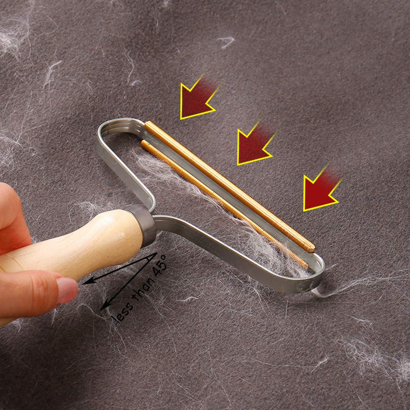 Portable Lint Remover, Clothes Fuzz Shaver - Reusable Double Sided Lint Remover Travel Brush for Removing Lint Pet Hair Dust in Clothes and Furniture (2 Pack)