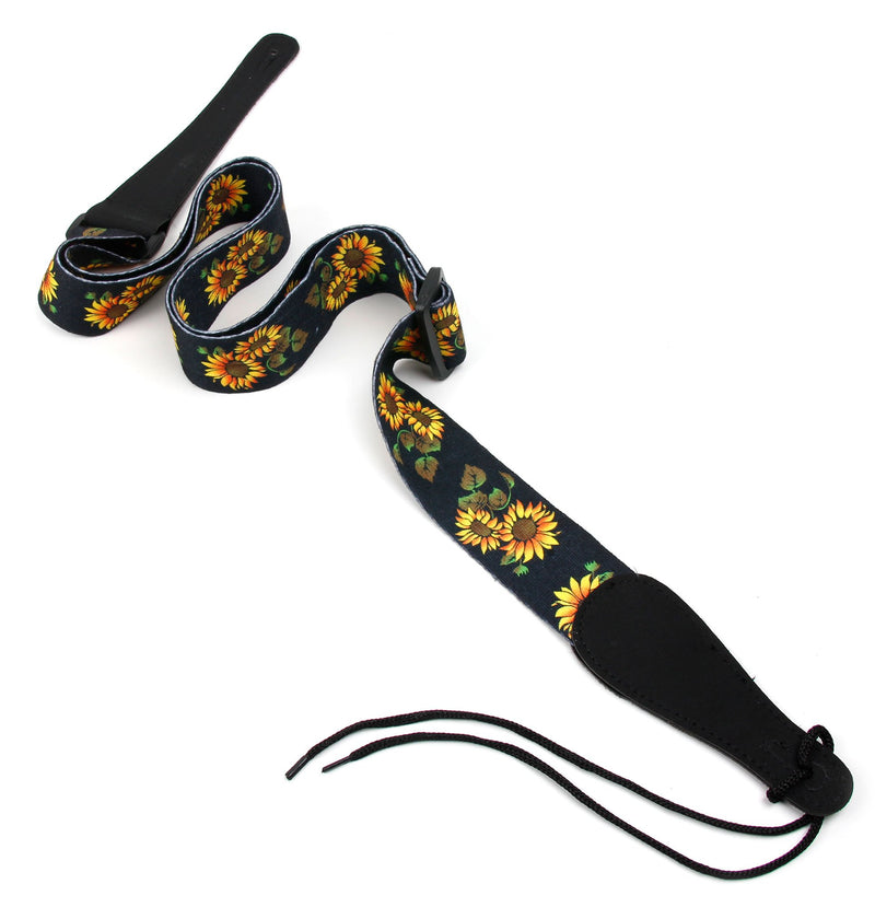 Bray Universal Flower Guitar Strap With Reinforced Ends - Perfect For Any Acoustic, Electric, Bass And Classical Guitar Floral