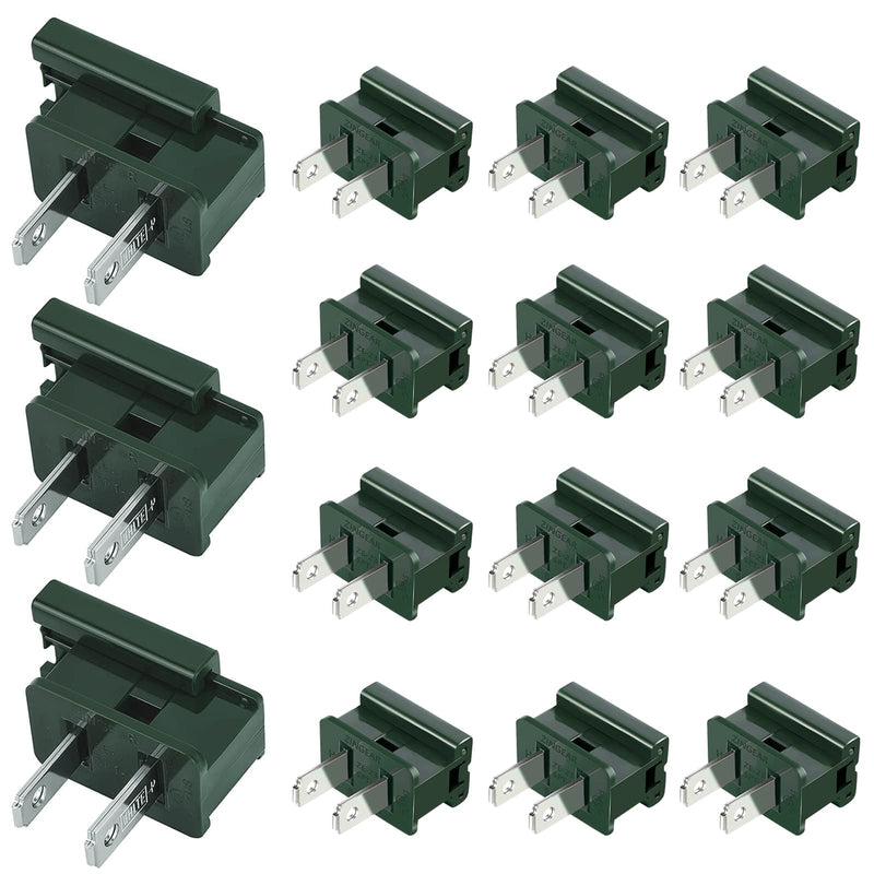 Vampire Plugs - PIEHIK SPT-2 Vampire Plugs Male and Female Pack Slider Zipper Plugs Dark Green (15 Pack)