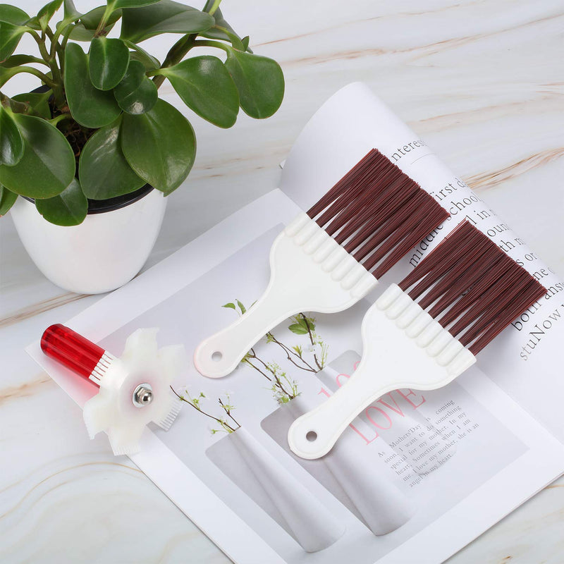 3 Pieces Condenser Fin Straightener AC Fin Comb Air Conditioner Condenser Fin Cleaning Brush Refrigerator Coil Cleaning Whisk Brush