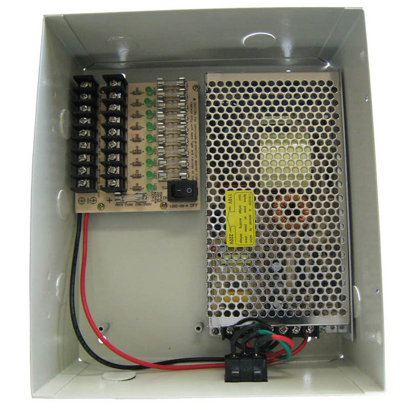 SPT Security Systems 15-PB12A9D3 9 Port 12 Amp CCTV Power Supply Box (Beige)