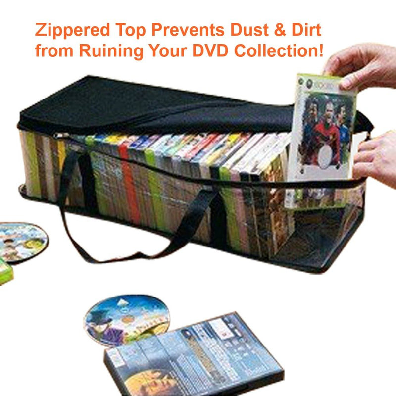 [AUSTRALIA] - Zuitcase- Handy Portable DVD Storage Bags - Best 2-Pack DVD Media Storage Bags Hold up to 80 DVDs (40 Each Bag) Pack of 2 